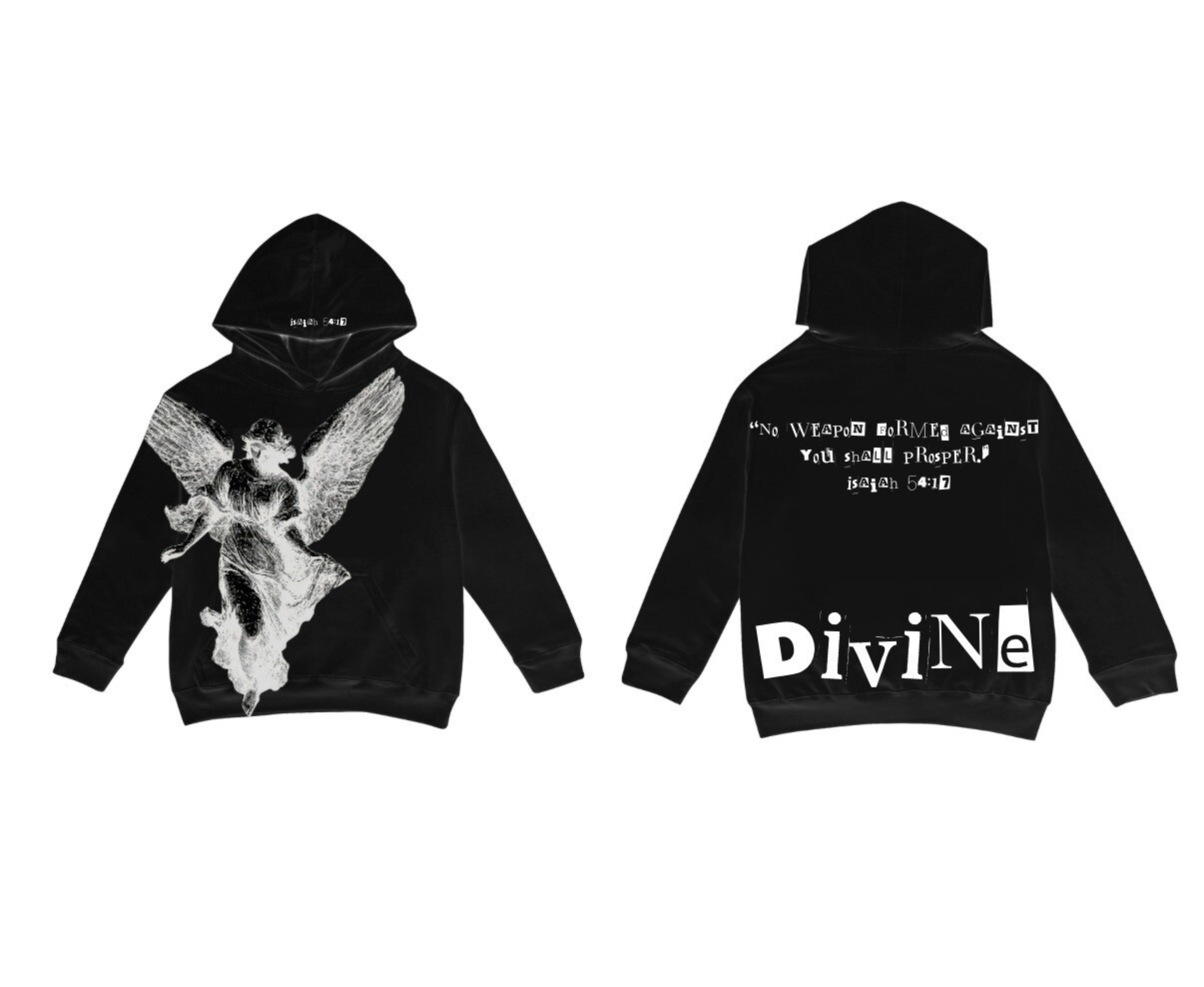DIVINE ESSENTIAL- BLACK HOODIE